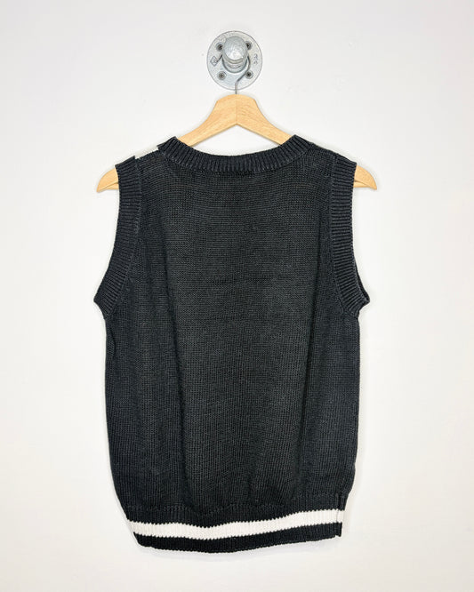 Vintage 90s Cos Cob Green & White Sweater Vest