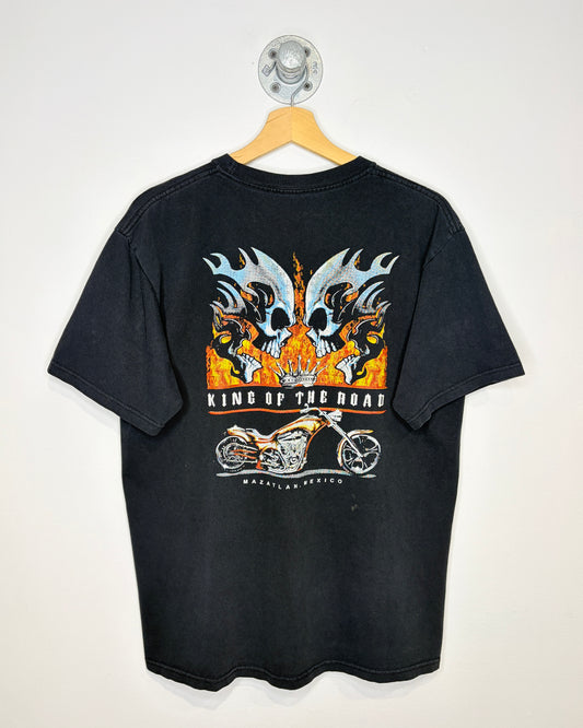 Vintage 2000s Kings Mazatlan Mexico Tourist Black Tee Shirt