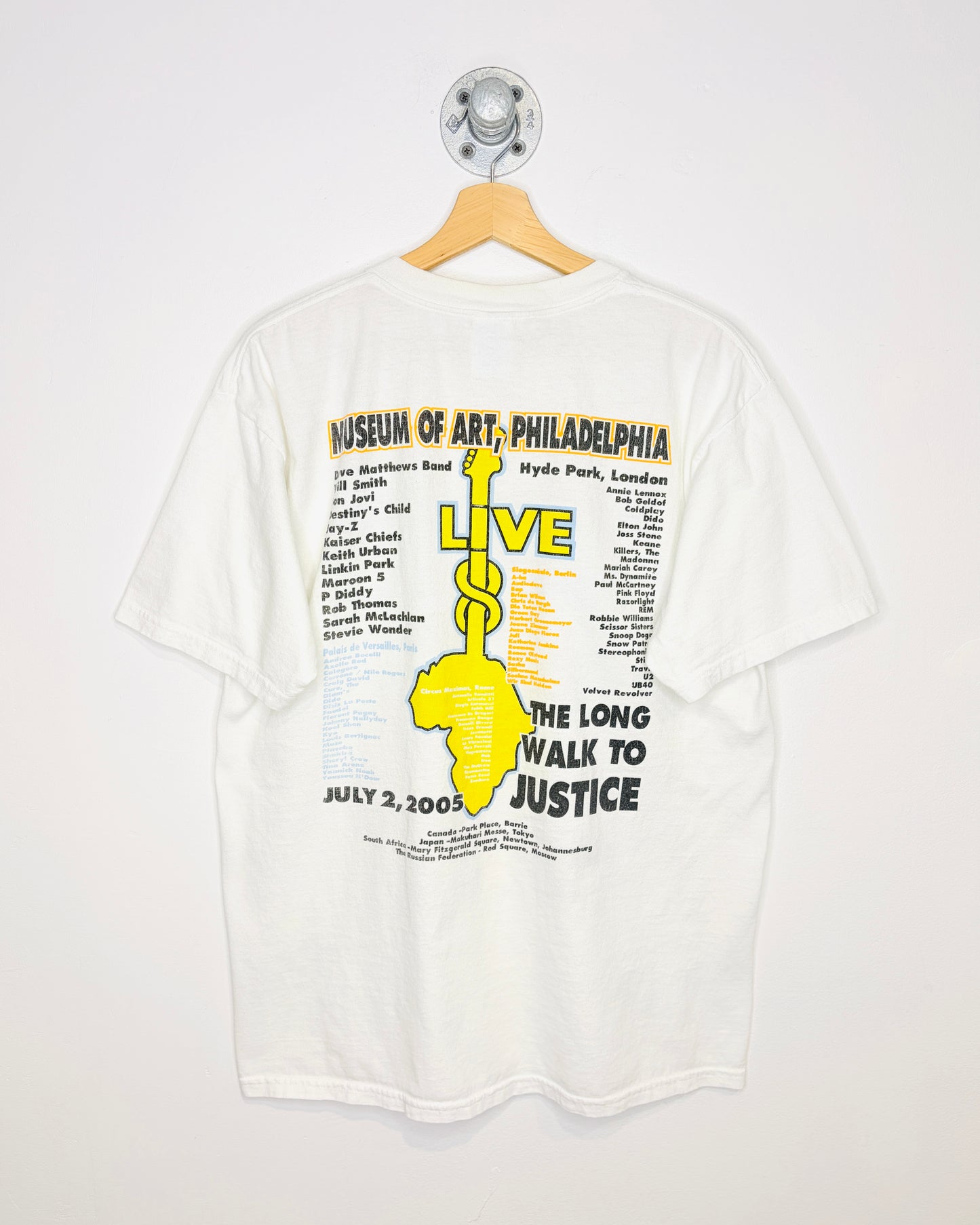 2007 Philadelphia The Long Walk To Justice White Tee Shirt