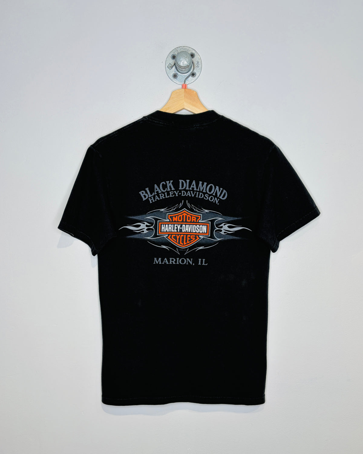 Vintage 2007 Harley-Davidson Legends Never Die Logo Black Tee Shirt