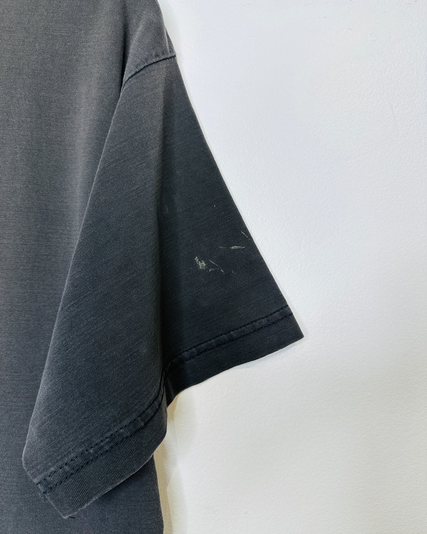Vintage 1990s Caffeine Distressed Faded Black Tee Shirt