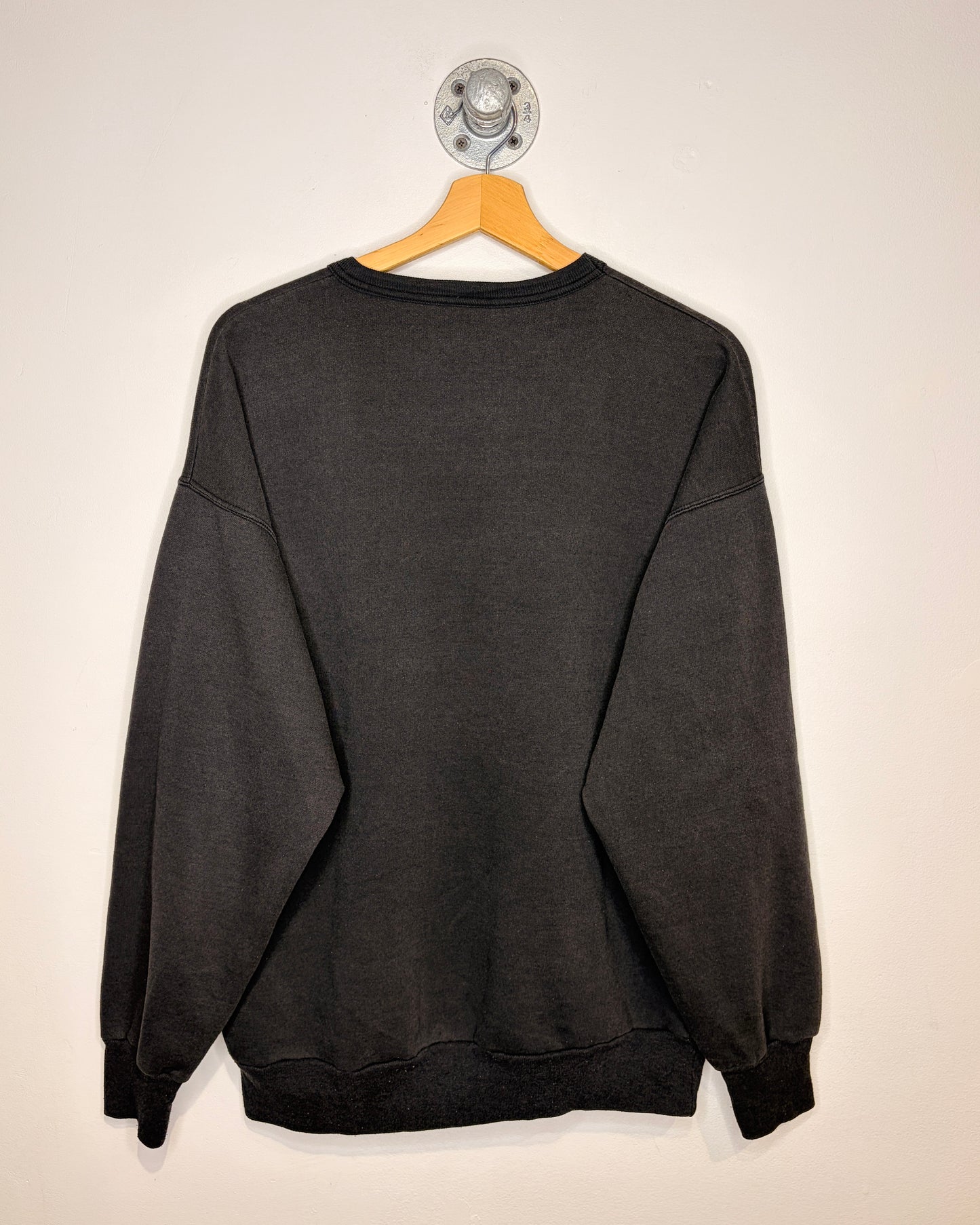 Vintage 1990 Calgary Zoo Faded Black Crewneck Sweatshirt
