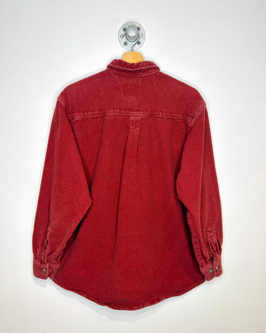 Vintage 1990s Chamois Burgundy Cotton Shirt