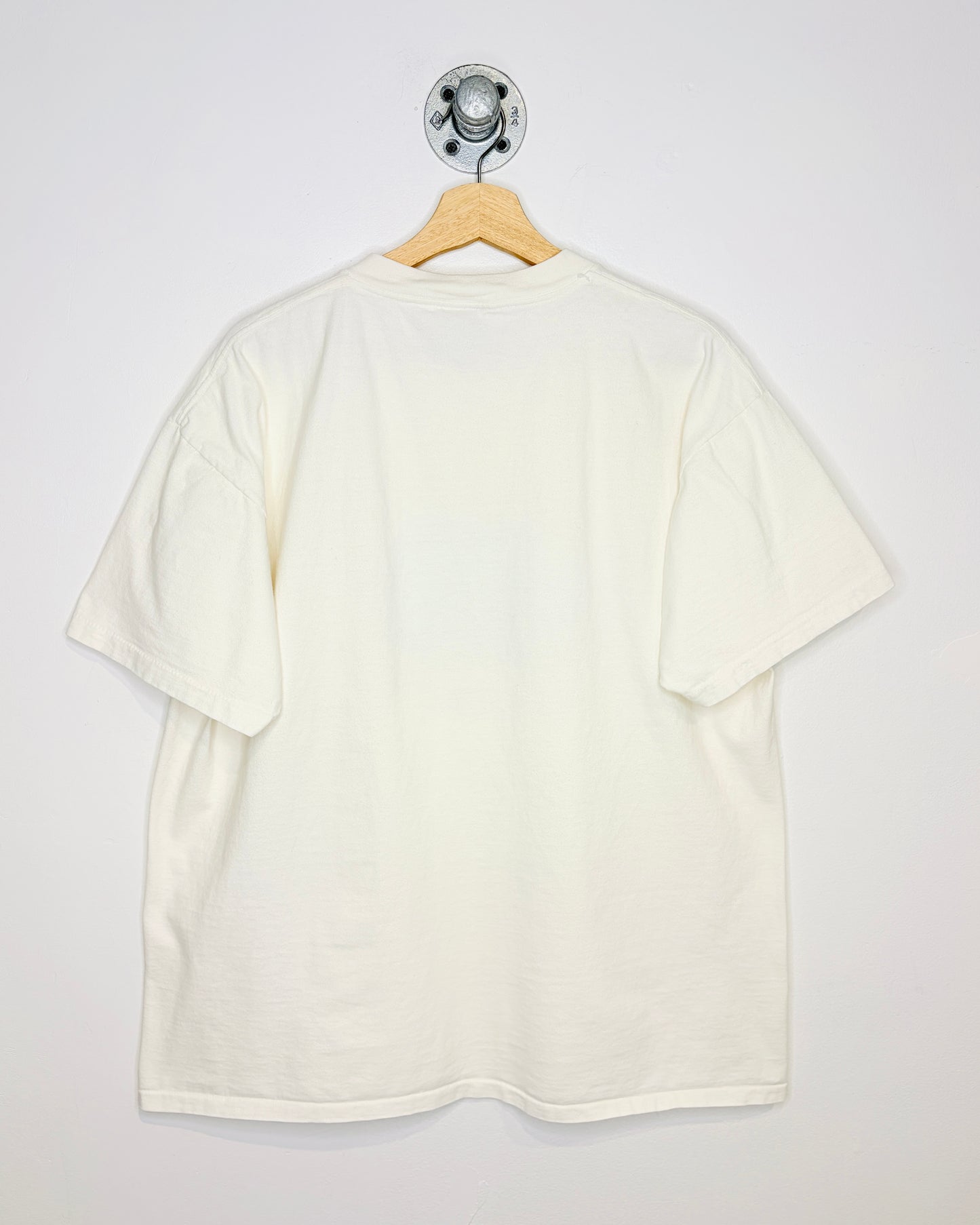 Vintage 90s Reading Educates The World White Tee Shirt