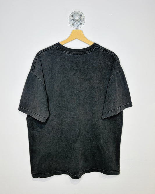 Vintage 1998 New World Order Run With The Pac Faded Black Wrestling Tee Shirt