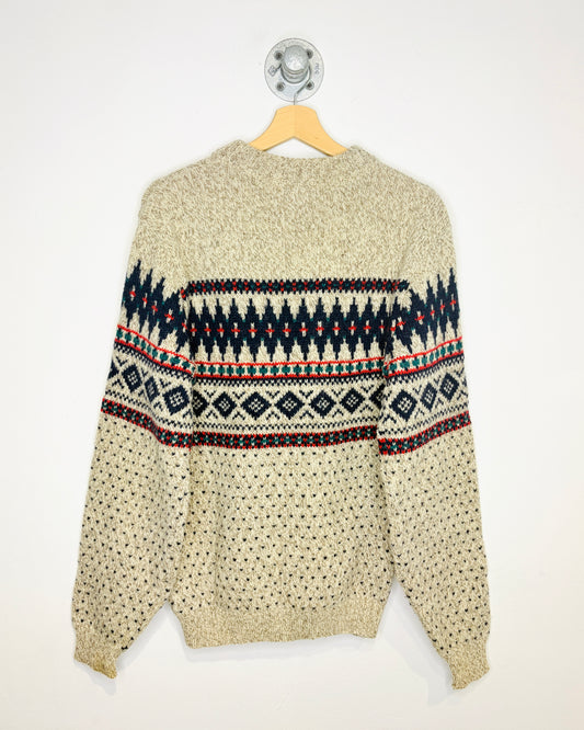 Vintage 90s Eastern Mountain Sports Earth Tone Wool Sweater