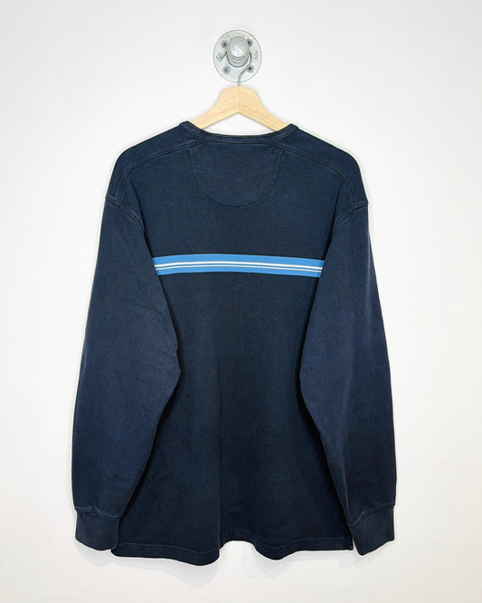 2000s Izod Striped Faded Navy Longsleeve Shirt