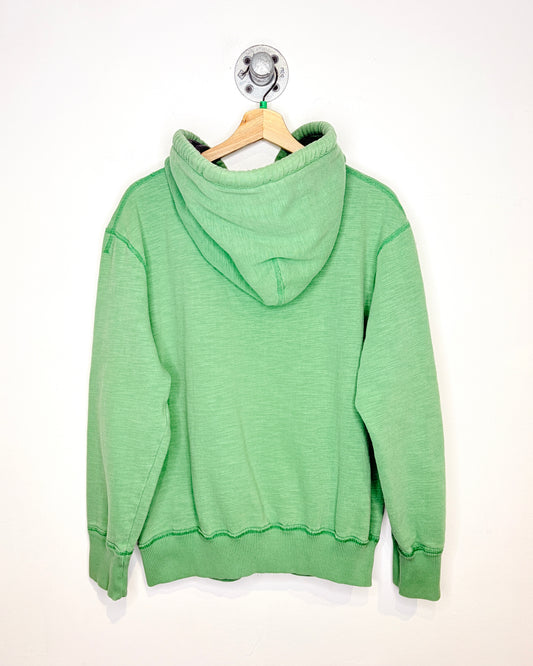 American Eagle Mint Zip Up Waffle Lined Hoodie