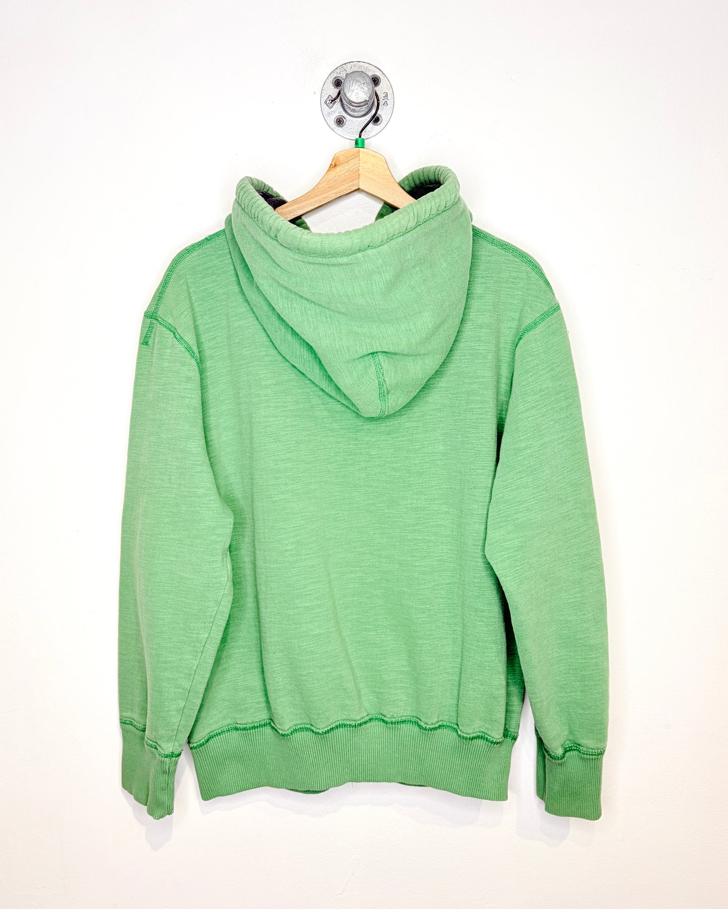 American Eagle Mint Zip Up Waffle Lined Hoodie