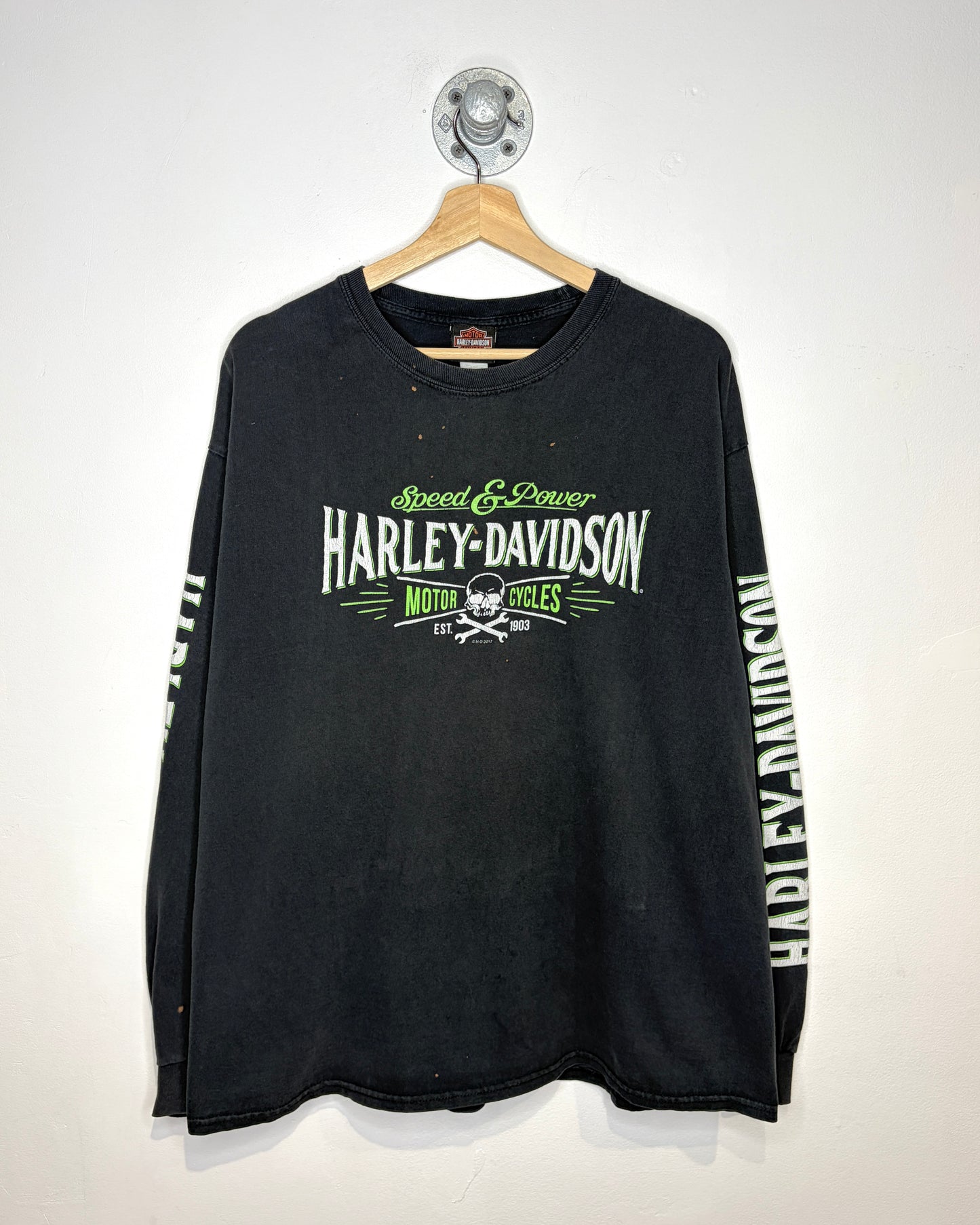 Harley Davidson Buckeye Faded Black Longsleeve Shirt