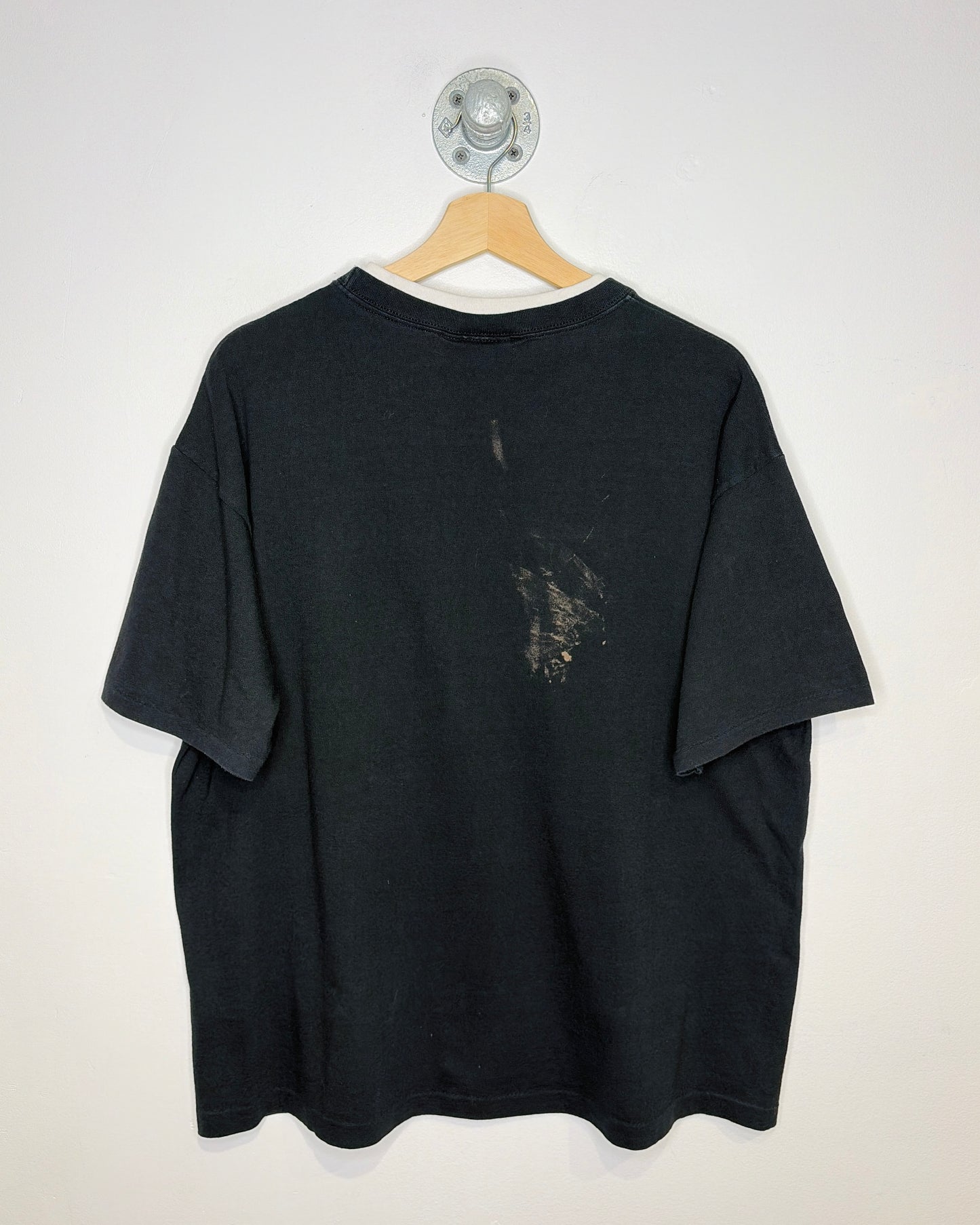 Vintage 90s Pro Sport Double Collared Black Tee Shirt