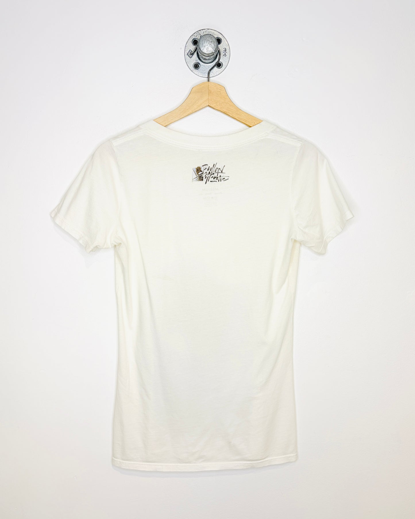 Y2K Women’s Sullen Angels White V-Neck Tee Shirt