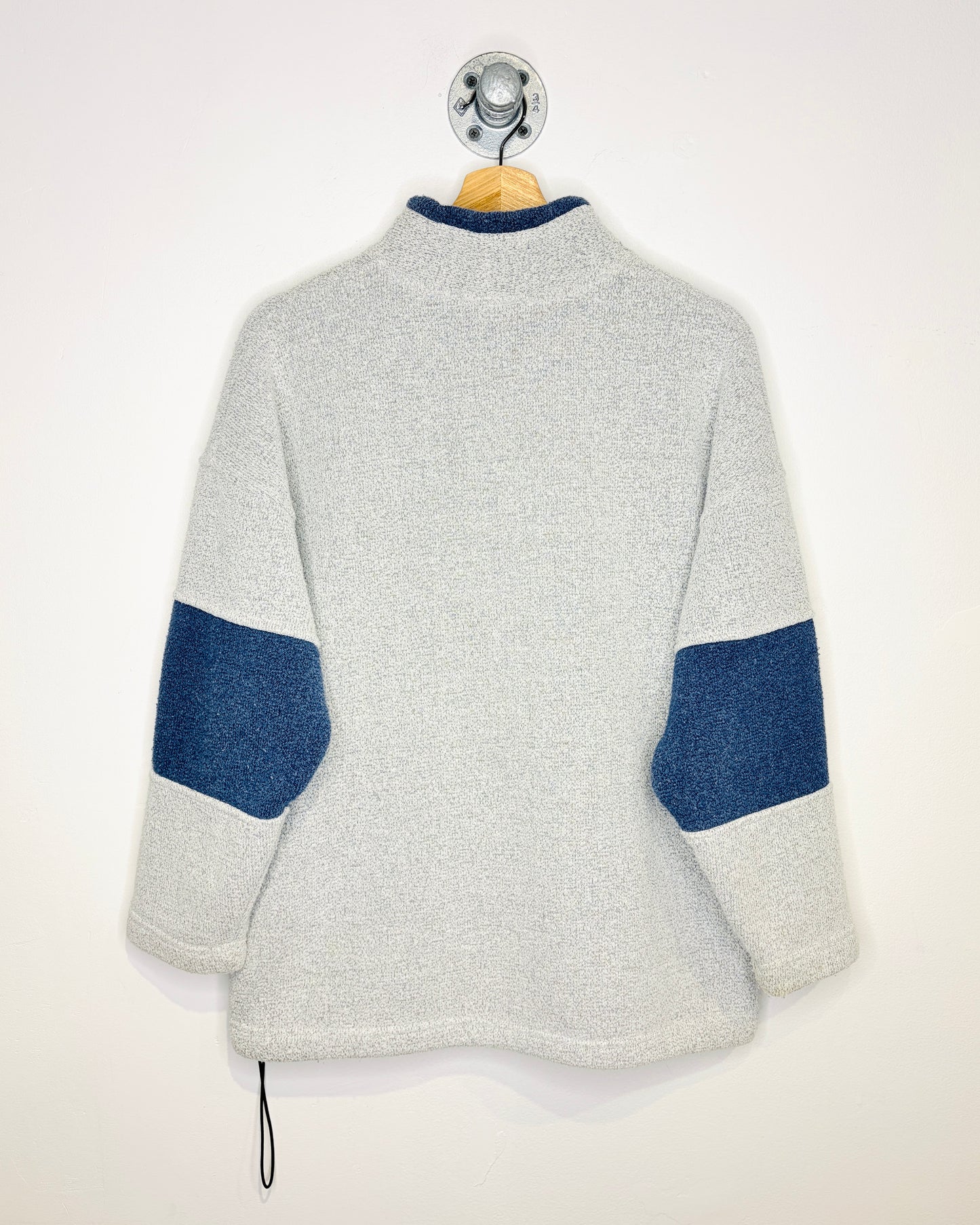 Vintage 90s Gulf Shores Alabama Grey & Blue 1/4 Zip Sweatshirt