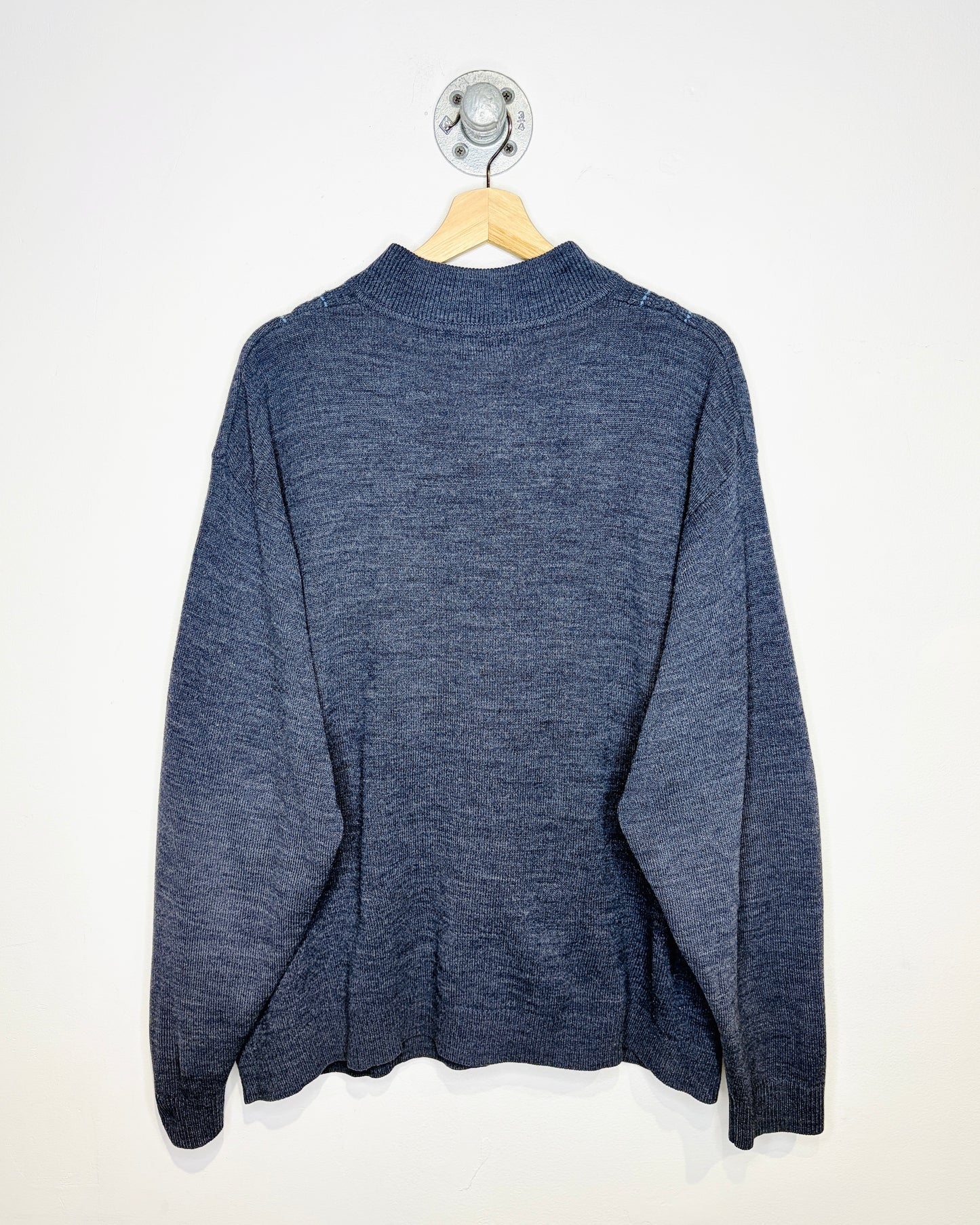 Vintage 90s Arnold Palmer Blue Zip Up Sweater