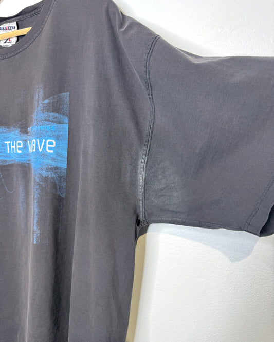 Vintage 90s Ride The Wave Black Tee Shirt