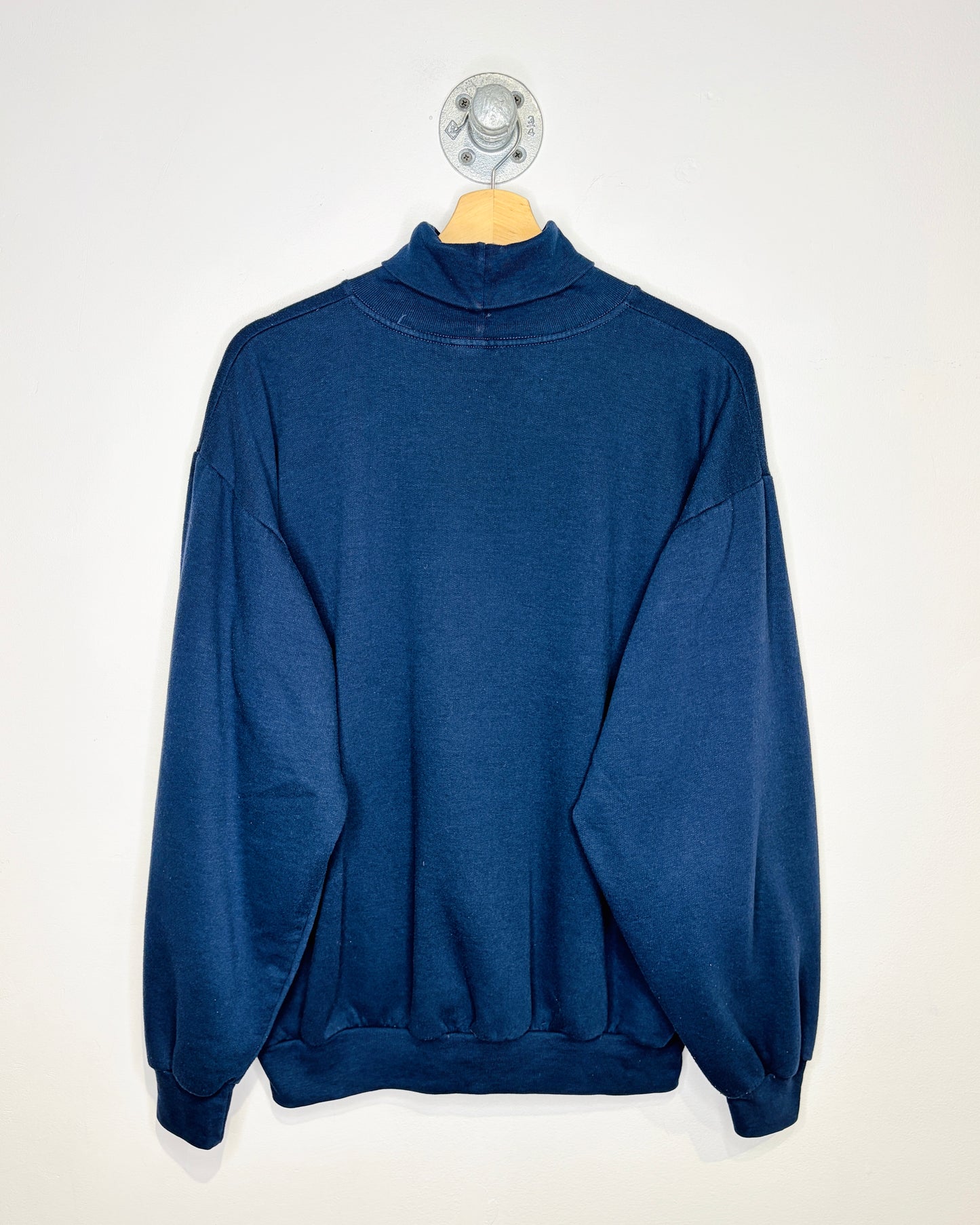 Vintage 90s University Of Alberta Navy Turleneck Sweatshirt