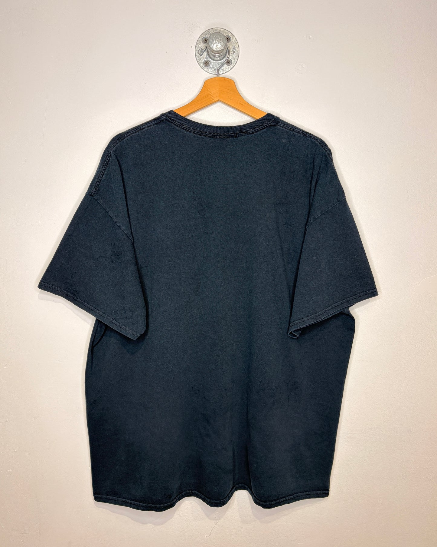 Vintage Y2K Grim Reaper Faded Black Tee Shirt