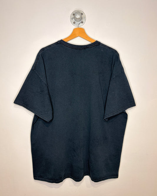 Vintage Y2K Grim Reaper Faded Black Tee Shirt