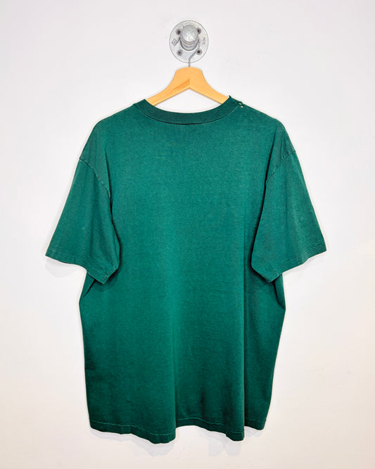 Vintage 1992 Distressed Edmonton Football Green Tee Shirt