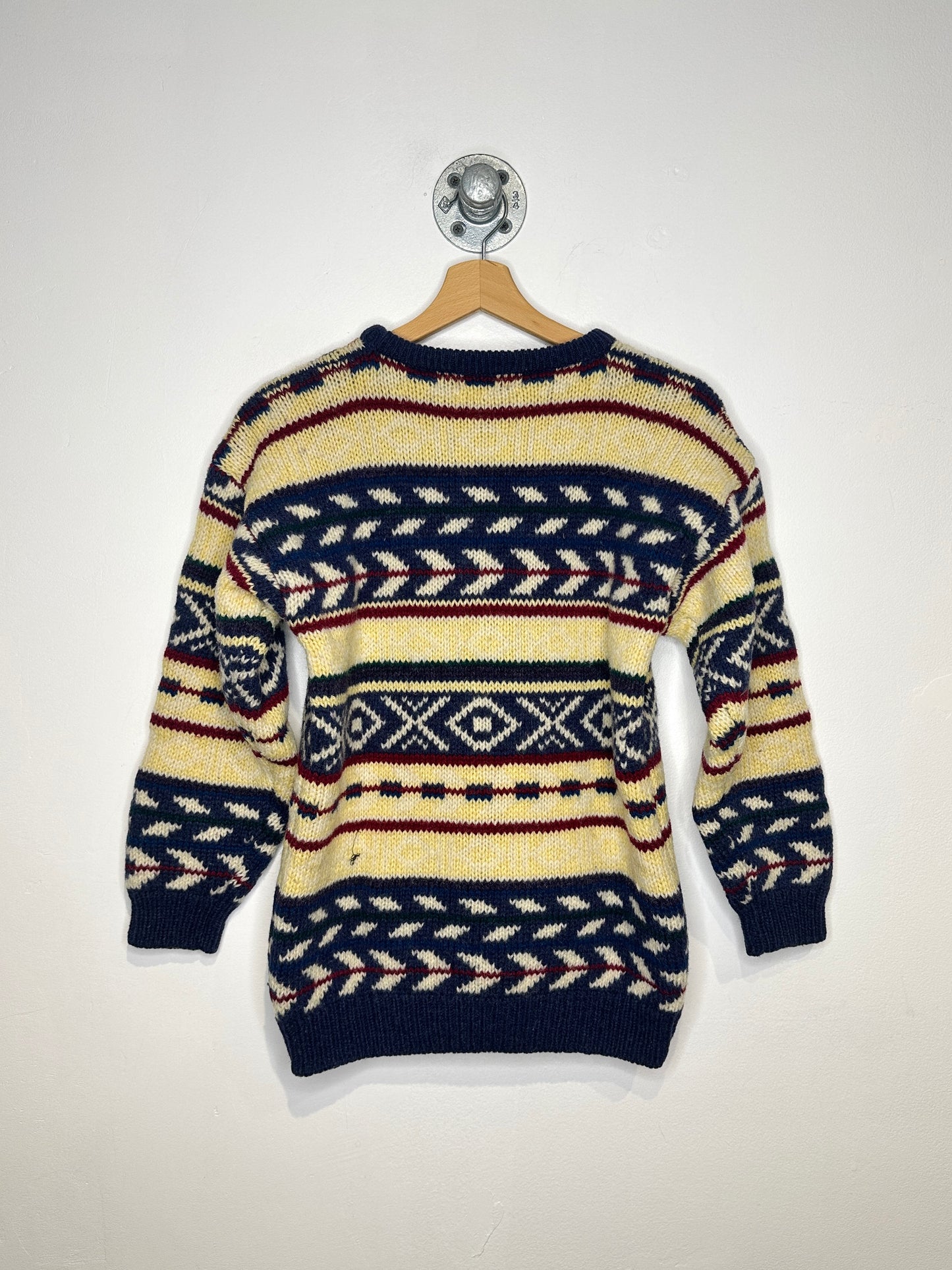 Vintage 1970s Mark Shade Aztec Print 100 % Wool Sweater