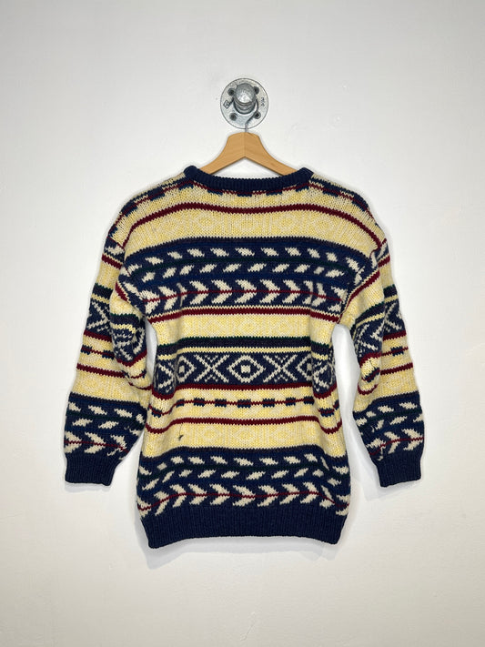 Vintage 1970s Mark Shade Aztec Print 100 % Wool Sweater