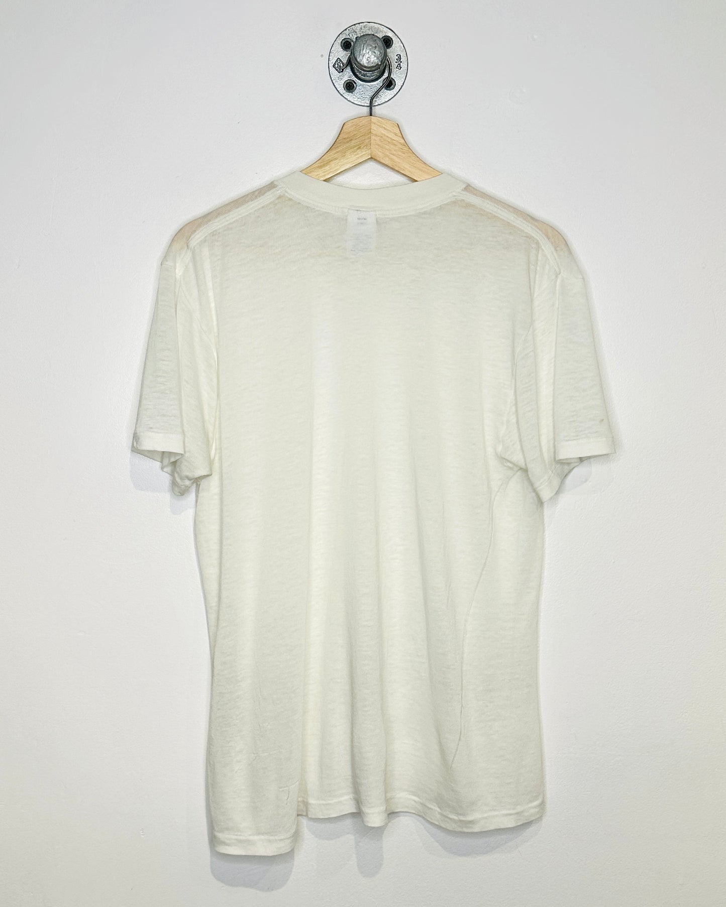 Vintage Towncraft Paper Thin Blank White Tee Shirt