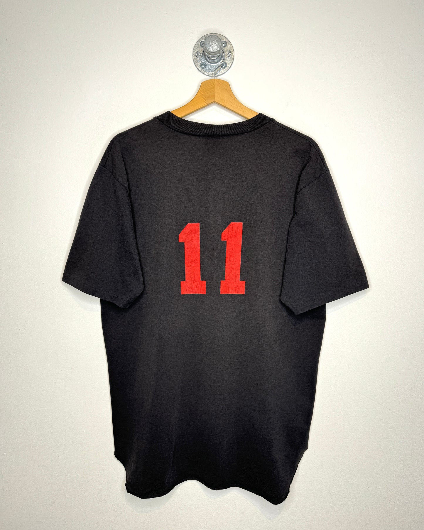 Vintage 90s Gooding #11 Black V-Neck Tee Shirt