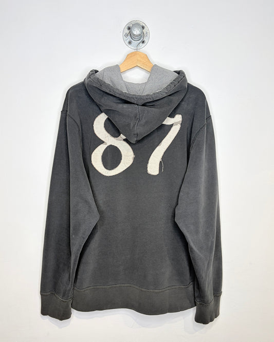 2000s Aeropostale NY Faded Black 1/4 Zip Hoodie