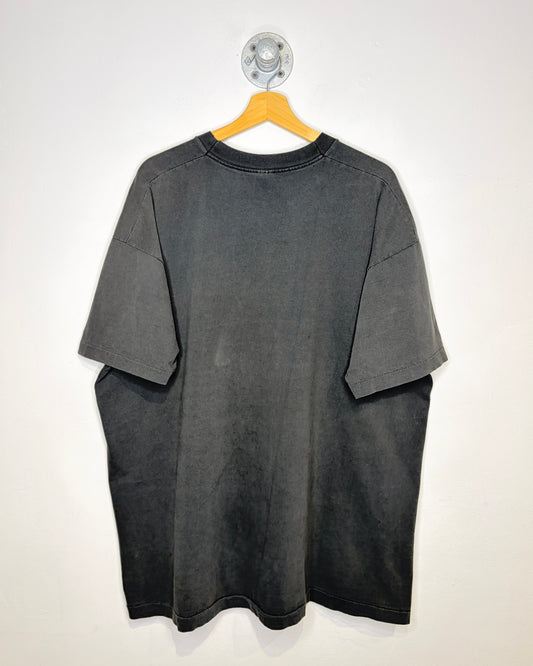 Vintage 1995 Vancouver Island Ride For Sight Distressed Black Tee Shirt