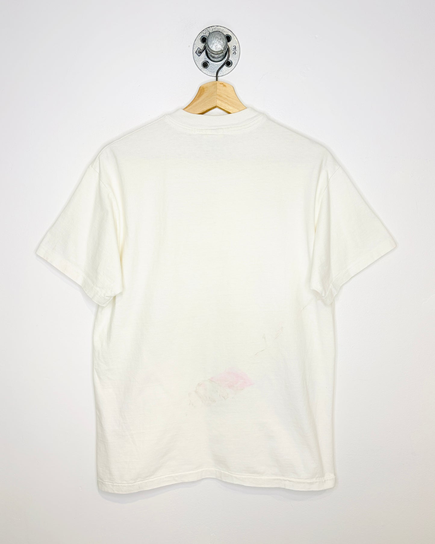 Vintage 90s Tropical Birds White Tee Shirt