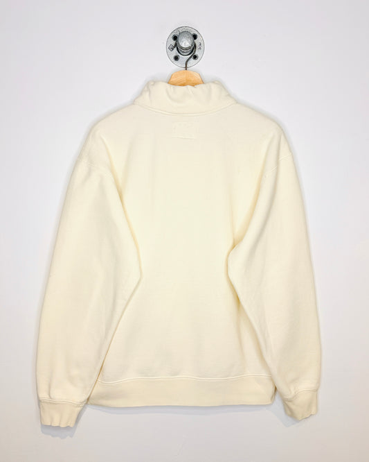 2000s Aeropostale Heavyweight Eggshell White 1/4 Button Sweatshirt