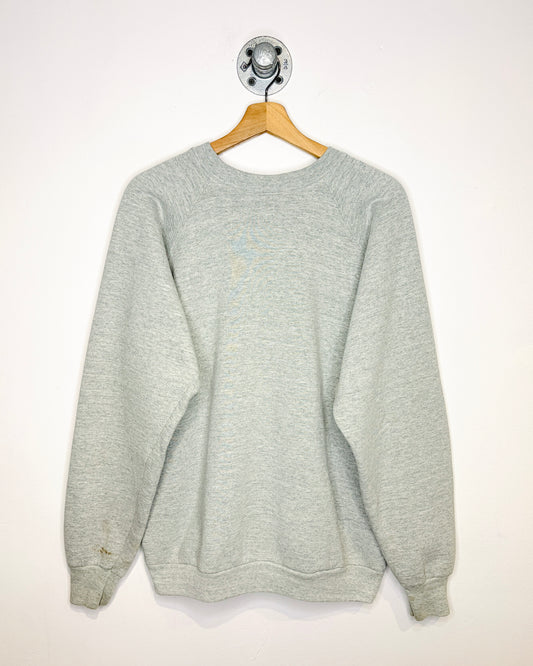 Vintage 90s Juniata College Puff Print Grey Crewneck Sweatshirt