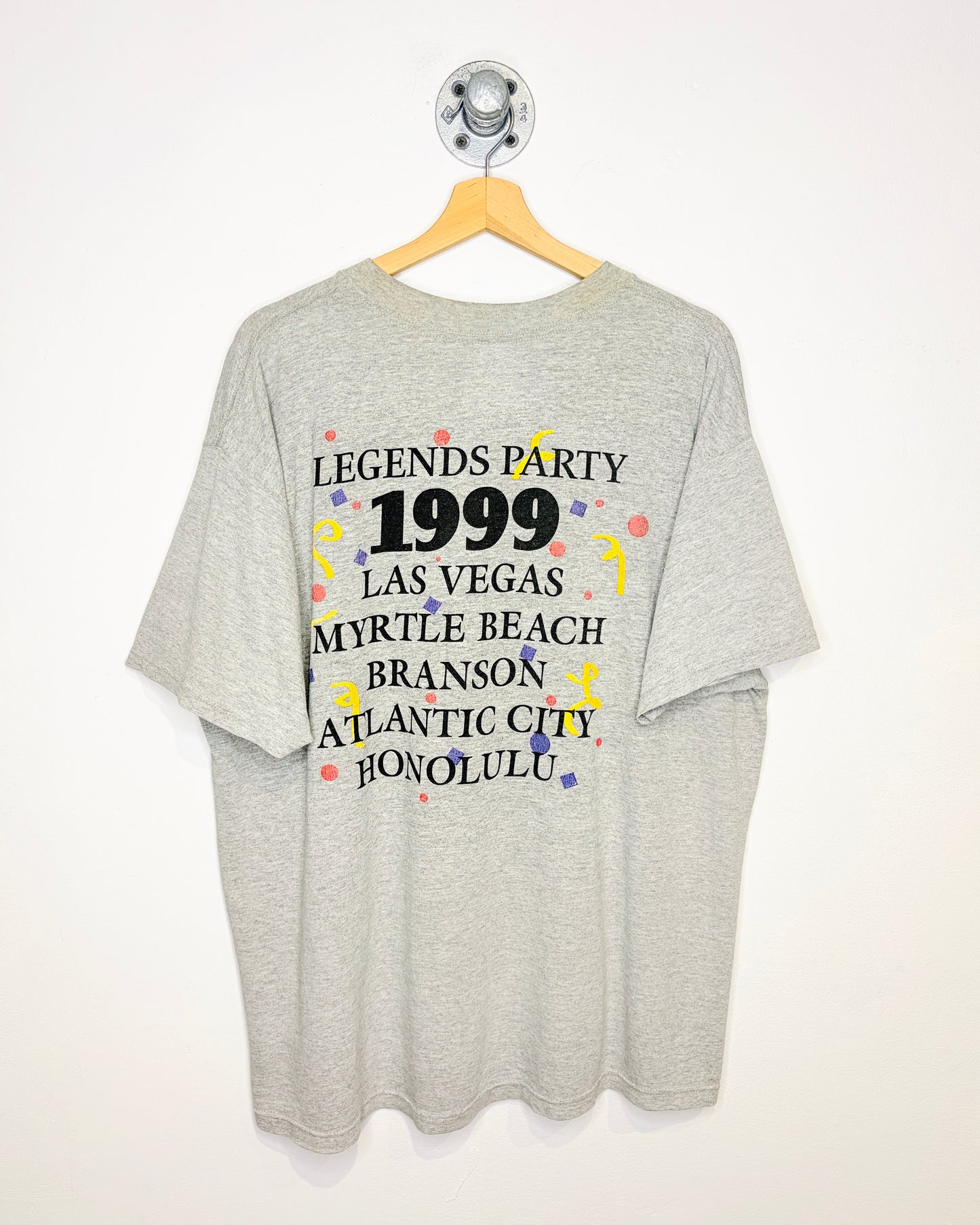 Vintage 1999 Legends Party Grey Tee Shirt
