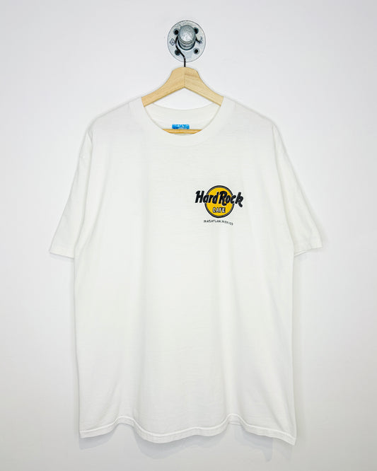 Vintage 90s Bootleg Hard Rock Cafe Mazatlan Mexico White Tee Shirt