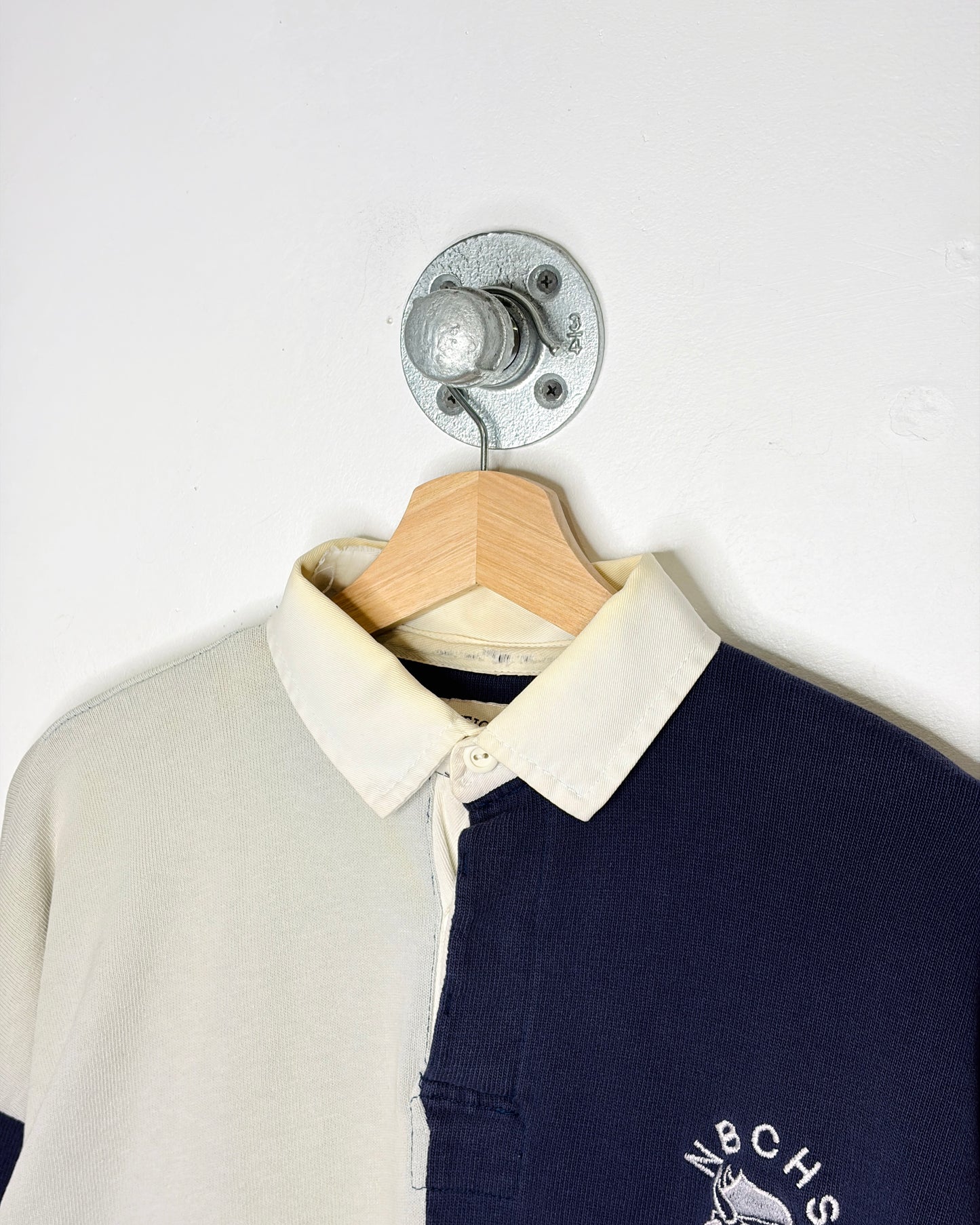 Vintage 90s MBCHS Vikings Navy Rugby Longsleeve Shirt