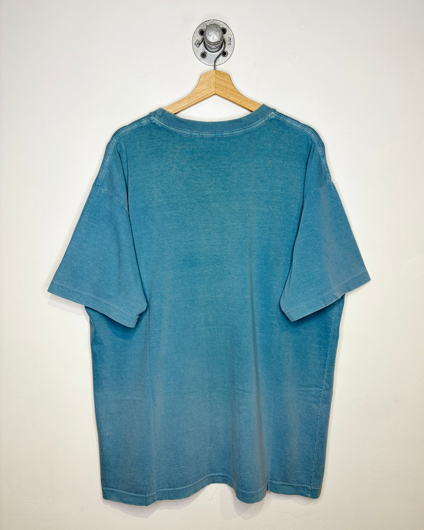 Vintage 90s Calvin Klein Sun Faded Slate Blue Tee Shirt