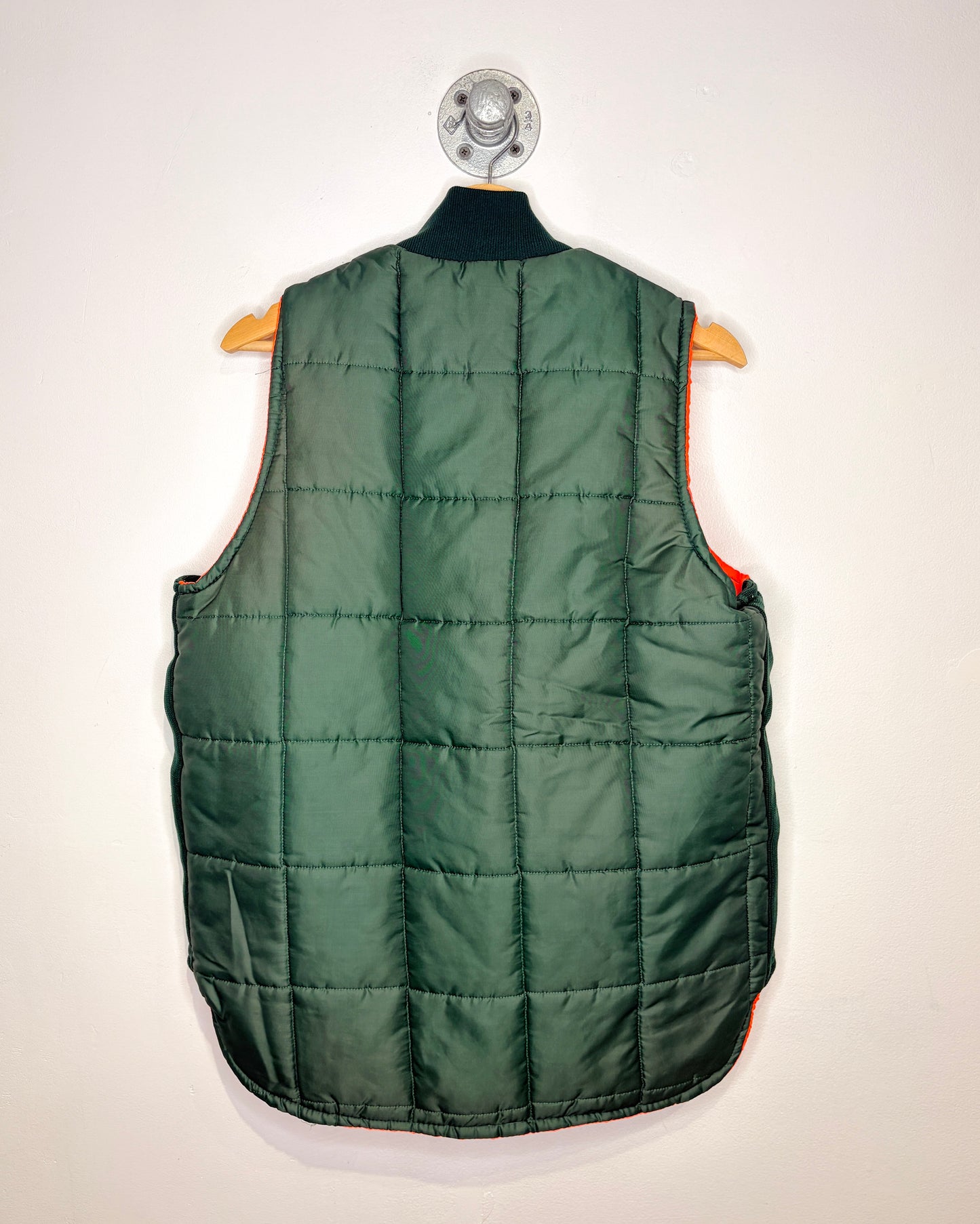 Vintage 80s Nikaldi Reversible Green & Orange Vest