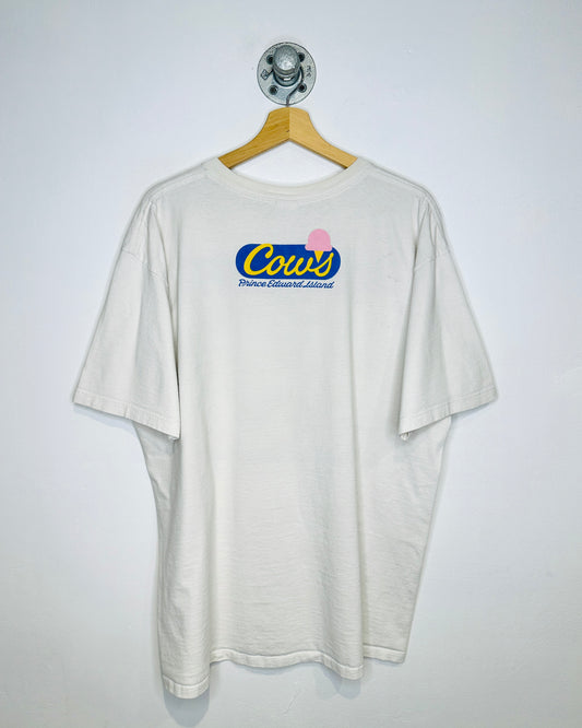 Vintage 2000s Cows Bath White Tee Shirt