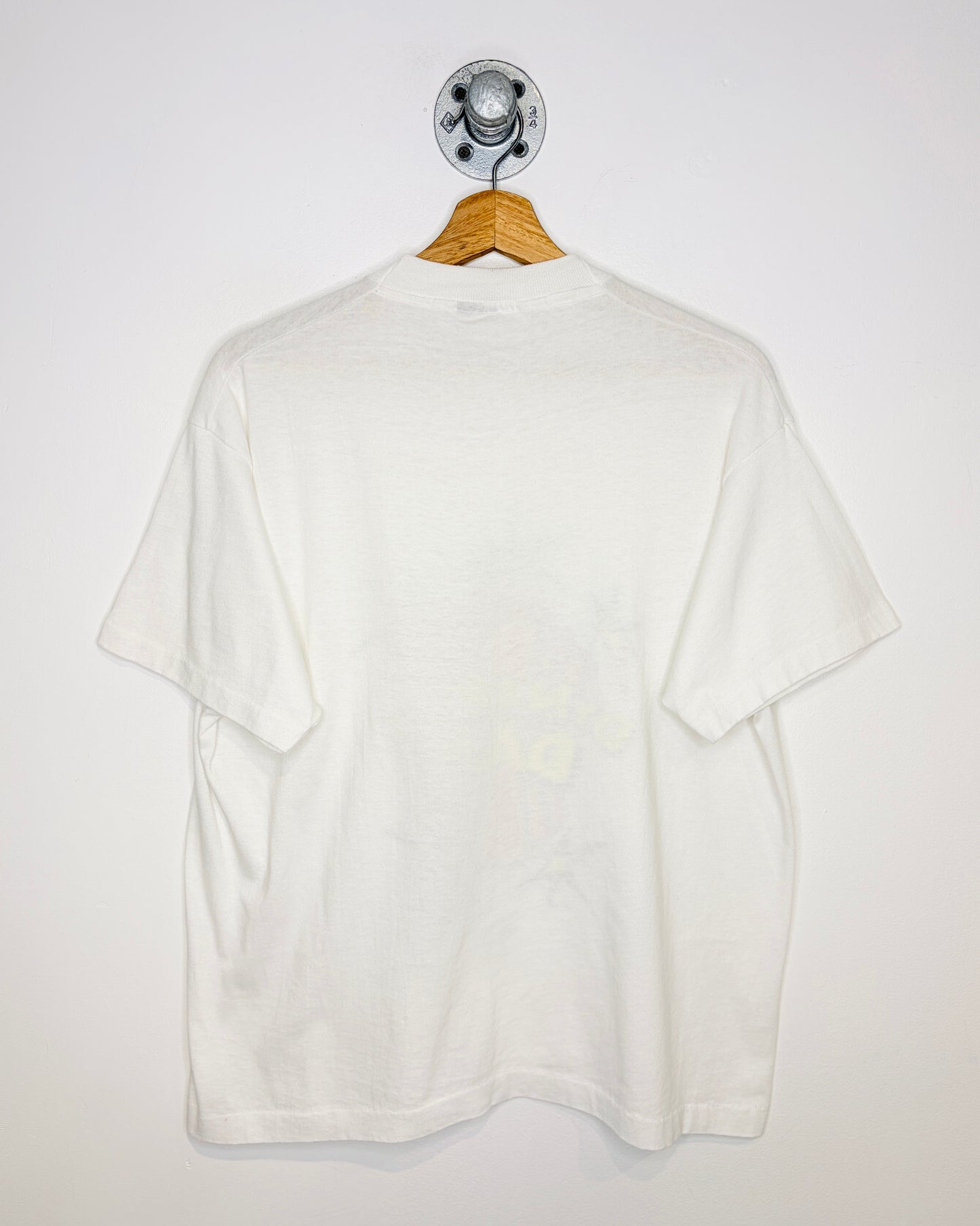 Vintage 1987 Boxy Novel Teez “Dynamite Dad” Paper Thin White Tee Shirt