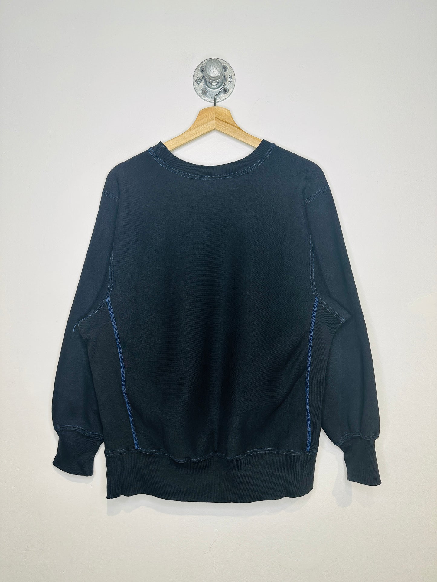 Champion Black W/ Blue Stitching Crewneck Sweatshirt