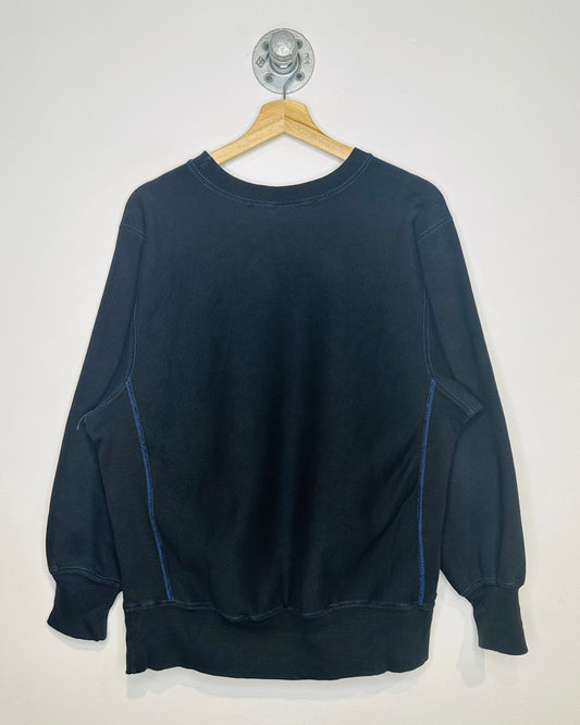 Champion Black W/ Blue Stitching Crewneck Sweatshirt