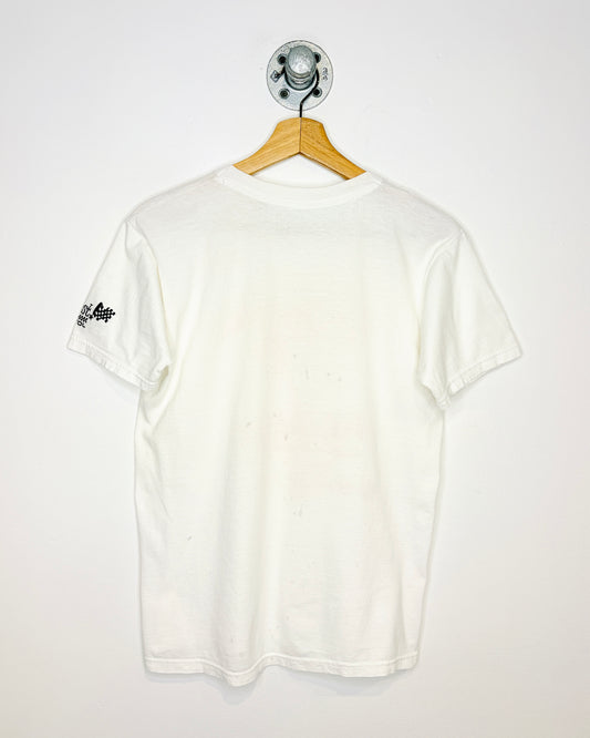 Vintage 90s Fishing Rodeo Thin White Tee Shirt
