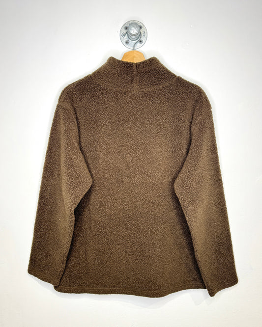 2000s GAP Brown Mockneck Fleece Sweatshirt