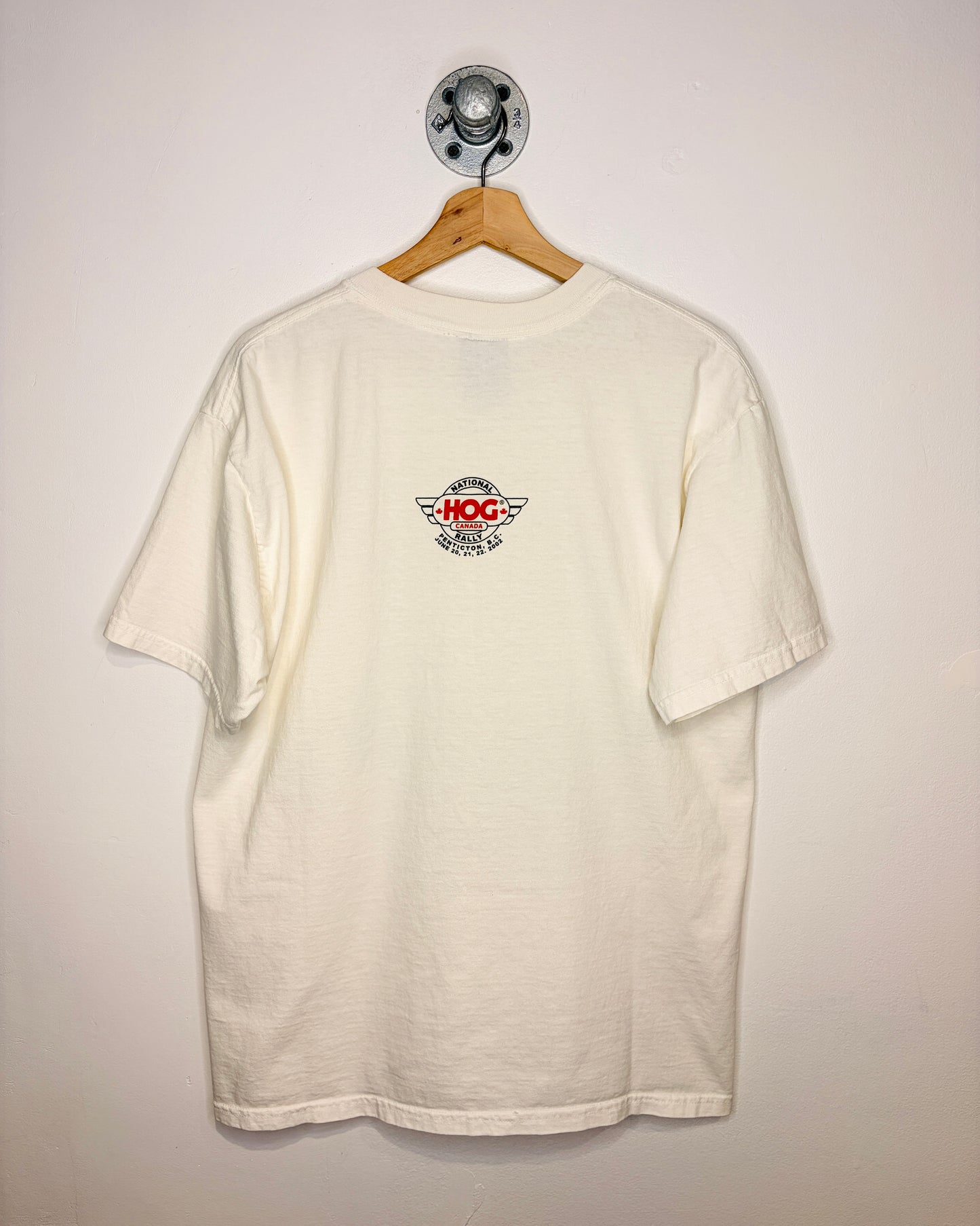 Vintage 2002 Harley HOG Rally White Tee Shirt