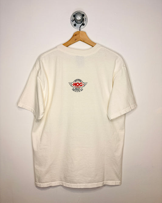 Vintage 2002 Harley HOG Rally White Tee Shirt