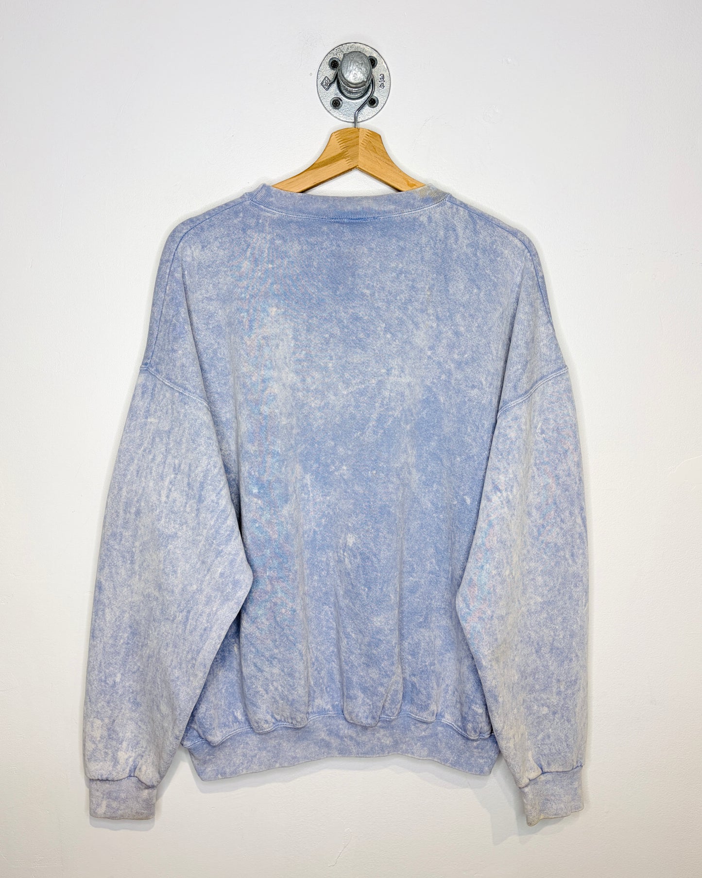 Vintage 90s Boxy Disneyland Light Blue Mineral Washed Crewneck Sweatshirt