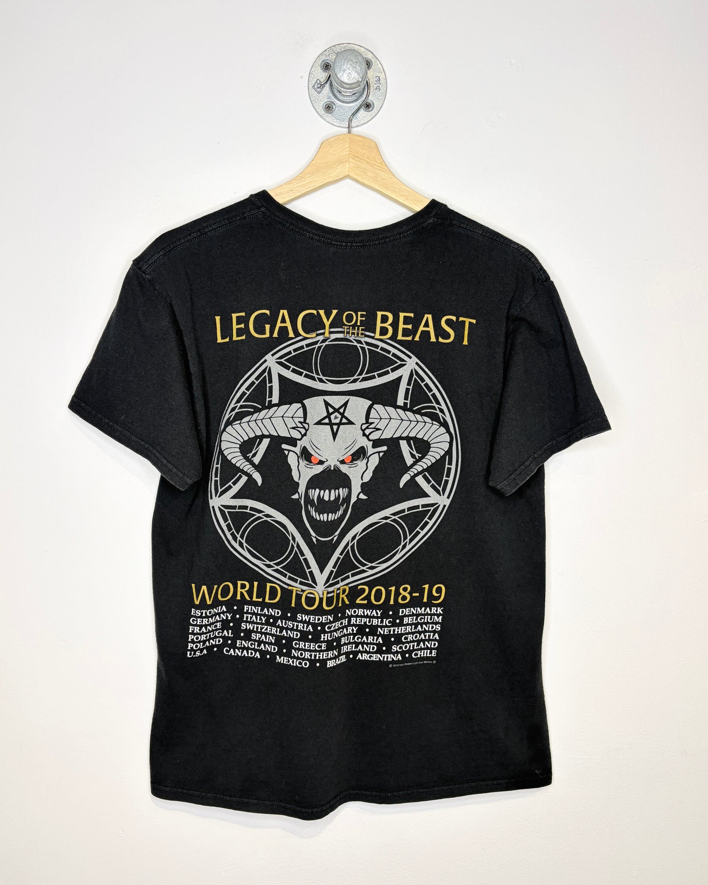 Iron Maiden Legacy Of The Beast Tour Black Tee Shirt
