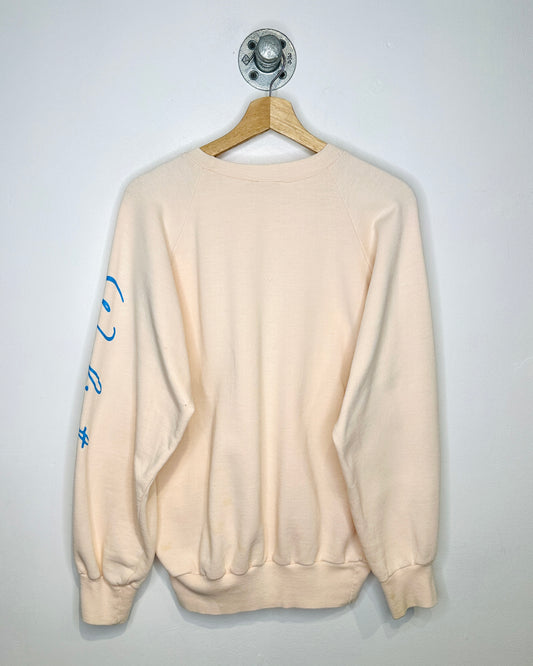 Vintage 80s Polytees Raining Cats & Dogs Pink Crewneck Sweatshirt
