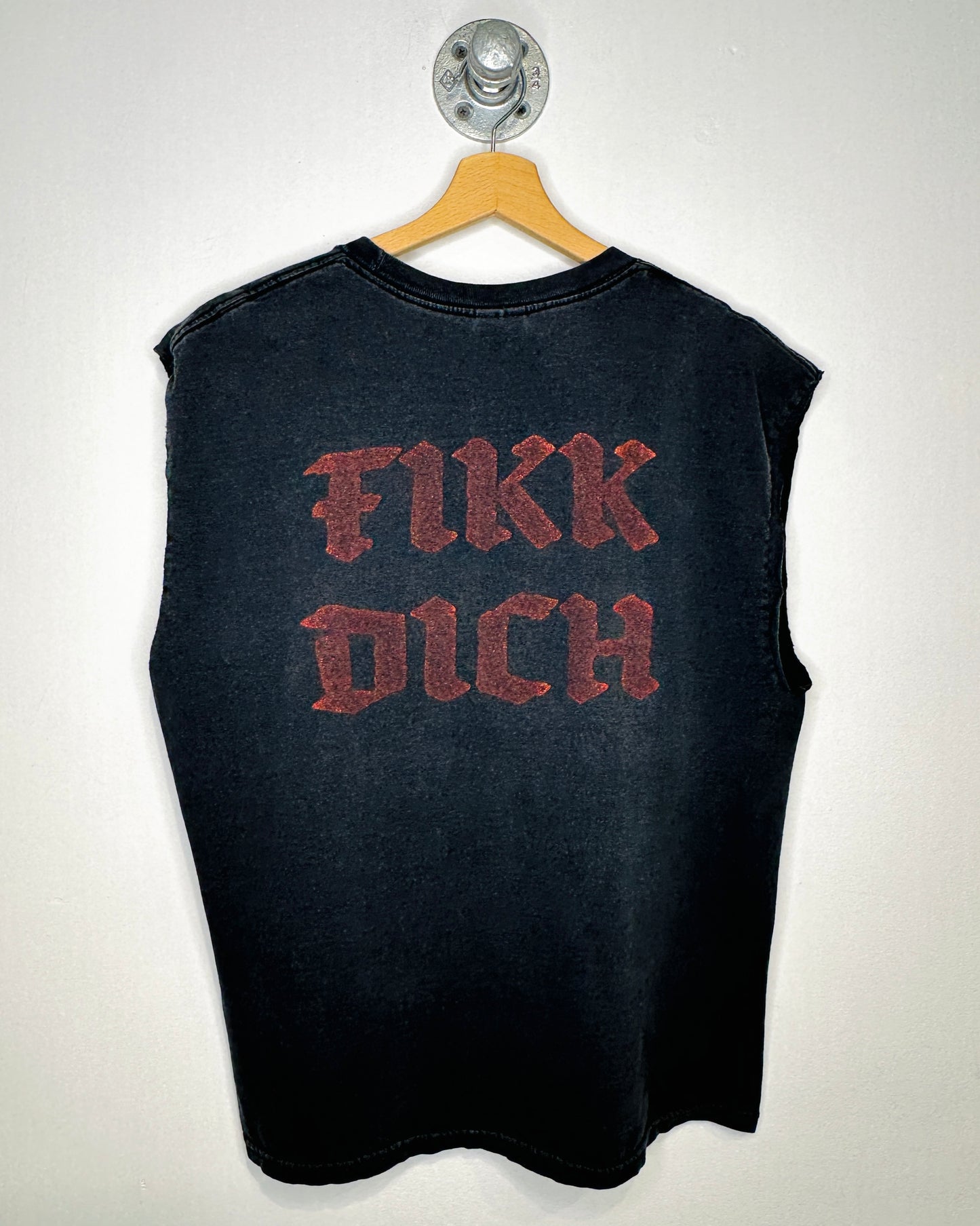 Vintage Hansel And Gretyl Cut Off Black Tee Shirt