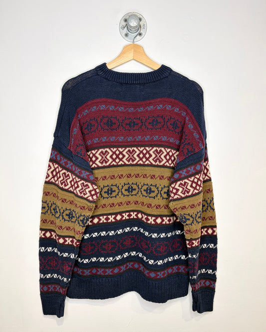 Vintage 90s “Woods Gray” Heavyweight Navy Sweater